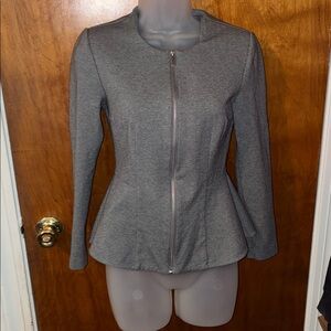 S - Forever 21 Gray Peplum Jacket